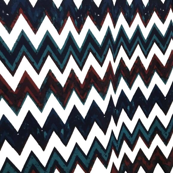 Speechless Colorful Zig-Zag V-Neck Shift Dress - Size XS - Roll Tab Sleeves - Picture 2 of 6